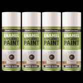 4X White Gloss Enamel Appliance Spray Paint 400ml Spray Paint